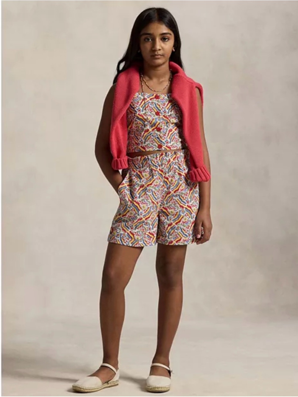 Polo Ralph Lauren‎ Girls 2pc Riviera Print Top Shorts Set 14 NWT